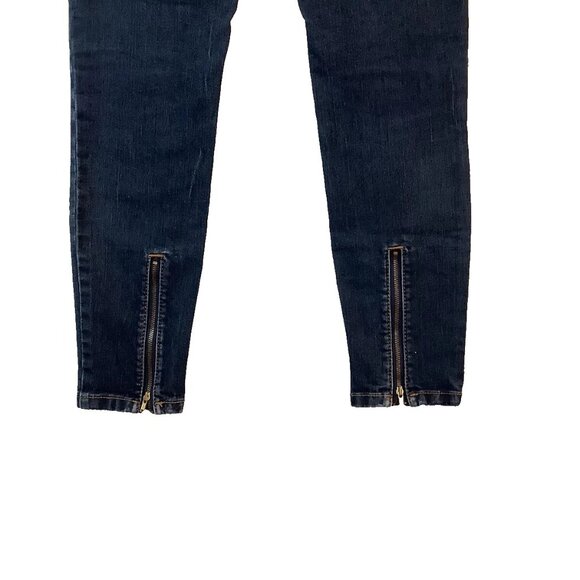 Mossimo High Waist Ankle Zip Skinny Blue Jeans Womens Size 2 - Picture 10 of 13